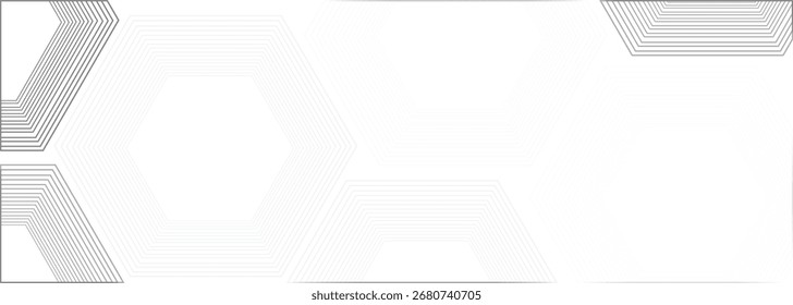 Plano de fundo de design de banner geométrico branco abstrato.