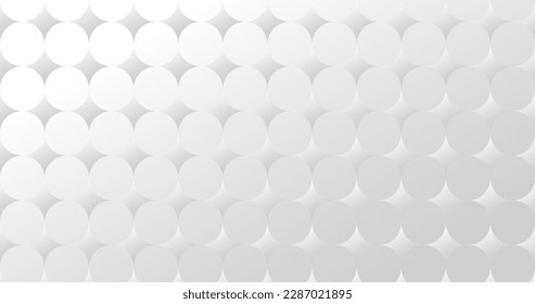 Abstract white geometric circle pattern. Retro background. Surface. Vector illustration