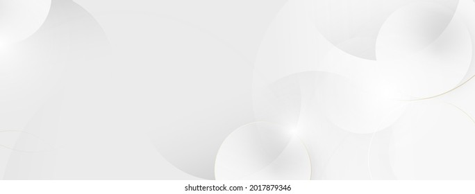 Abstract White Geometric Circle Shape With Digital Hi Tech Concept Background Technology. Vector Illustration