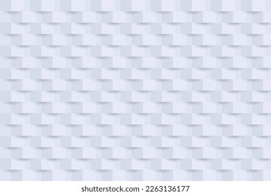 Abstract white geometric decorative background in minimalist style