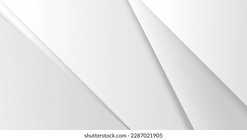 Abstract white geometric diagonal background. Business banners, flyers, and presentations. Vector illustration