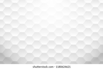 Abstract White Geometric Hexagon Background