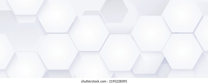 Resumen de la forma de hexágono geométrico blanco con fondo de concepto de tecnología de energía verde. Ilustración del vector