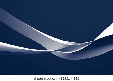 Abstract white geometric. Isolate on blue background. Vector illustration.