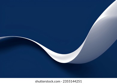 Abstract white geometric. Isolate on blue background. Vector illustration.