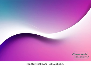 Abstract white geometric. Isolate on pink background. Vector illustration.