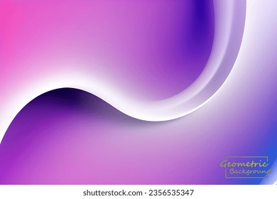 Abstract white geometric. Isolate on pink background. Vector illustration.