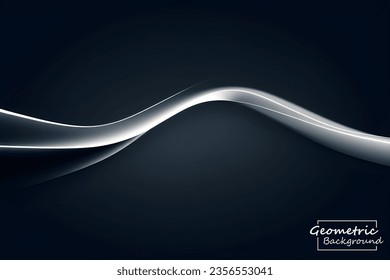 Abstract white geometric. Isolate on black background. Vector illustration.