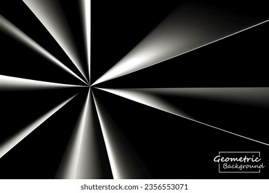 Resumen geométrico blanco. Aislar sobre el fondo negro. Ilustración vectorial.