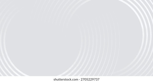 Líneas geométricas blancas Abstractas que brillan sobre un fondo gris. Moderno patrón de línea de círculo blanco brillante. Conveniente para las cubiertas, los carteles, el Web, los Anuncios.