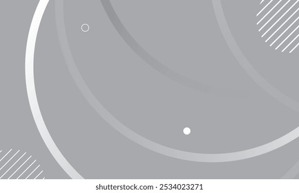 Líneas geométricas blancas Abstractas sobre fondo gris. Ilustración vectorial