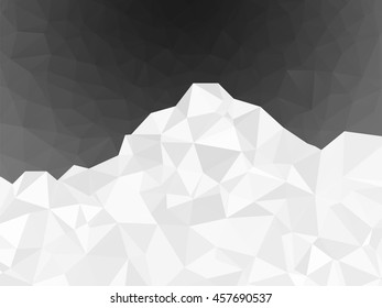 abstract white geometric mountain