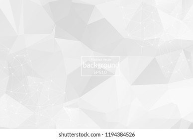 Molécula de fondo y comunicación geométrica geométrica poligonal abstracta. Líneas conectadas con puntos. Concepto de ciencia, química, biología, medicina, tecnología.
