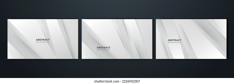 Abstract white geometric shape with futuristic concept background