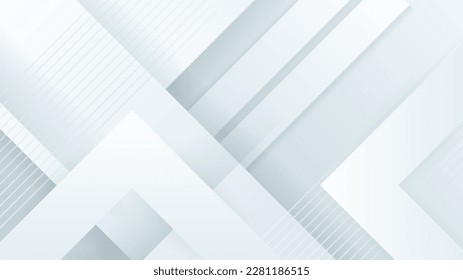 Forma geométrica abstracta blanca con fondo de concepto futurista