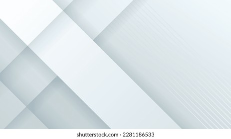 Forma geométrica abstracta blanca con fondo de concepto futurista