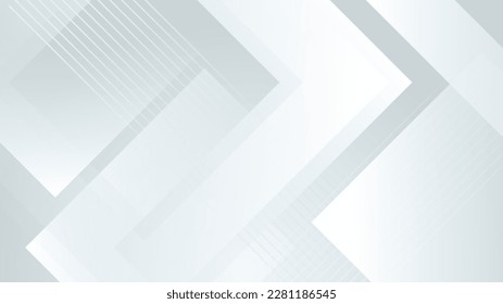 Forma geométrica abstracta blanca con fondo de concepto futurista