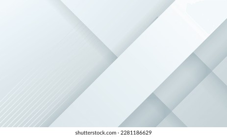Abstract white geometric shape with futuristic concept background