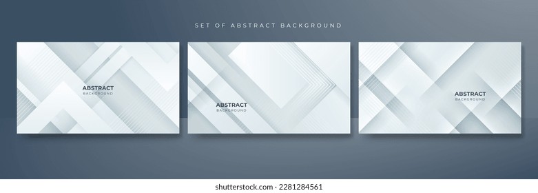 Forma geométrica abstracta blanca con fondo de concepto futurista