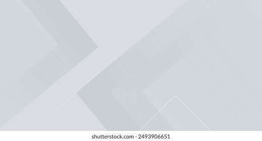 Abstract white geometric shape futuristic background. Eps10 vector