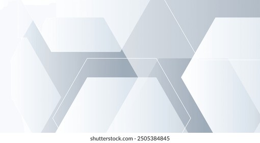 Abstract white geometric shape futuristic background. Eps10 vector