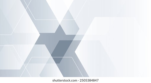 Abstract white geometric shape futuristic background. Eps10 vector