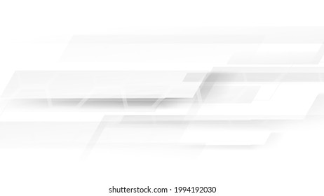 La forma geométrica blanca abstracta y la tecnología de fondo de alta tecnología digital de alta velocidad. Ilustración del vector