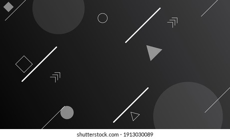 abstract white geometric shape on black background