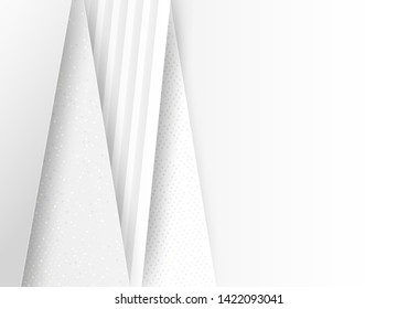 Abstract. white geometric shape overlap background. light and shadow. for template, cover, banner,  brochure .vector.
