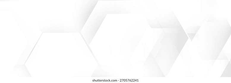 Fondo Abstractas de concepto de alta tecnología digital de tecnología de forma geométrica blanca con concepto de ciencia. Espacio para el texto