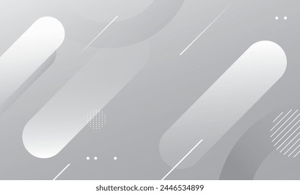 Abstract white geometric shapes background. Vector illustration