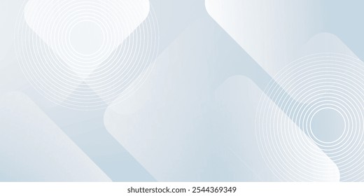 Abstract white geometric shapes background. Modern square lines pattern. Minimal geometric design. Futuristic concept. Suitable for posters, banners, brochures, covers, presentations, websites, vector