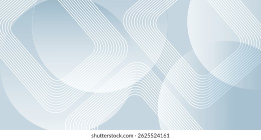 Abstract white geometric shapes background. Modern square lines pattern. Minimal geometric design. Futuristic concept. Suitable for posters, banners, brochures, covers, presentations, websites, 