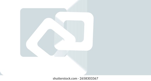 Fondo de Formas geométricas blancas Abstractas. Patrón de líneas cuadradas modernas. Diseño geométrico mínimo. Concepto futurista. Conveniente para los carteles, Anuncios, folletos, cubiertas, presentaciones, Sitios web, Vector