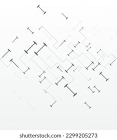 Abstract white Geometric technology network connect design background.