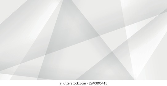 Abstrakter, weißer, geometrischer 3D-Hintergrund. Polygonhintergrund Muster polygonale schwarz-weißer Tapete grauer Hintergrund.