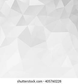 Abstract white geometric triangle background. Vector illustration for modern design. Light colors. Aqua water ice crystal. Bright poster. Decorative graphic mosaic texture. Retro wallpaper.