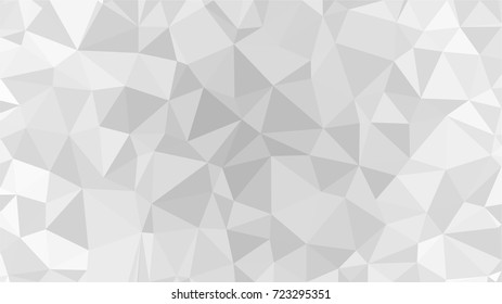 Abstract white geometric vector background with triangles. Polygon triangle pattern.