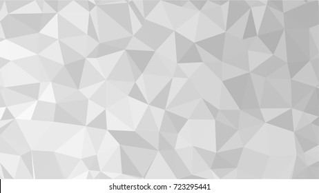 Abstract white geometric vector background with triangles. Polygon triangle pattern.
