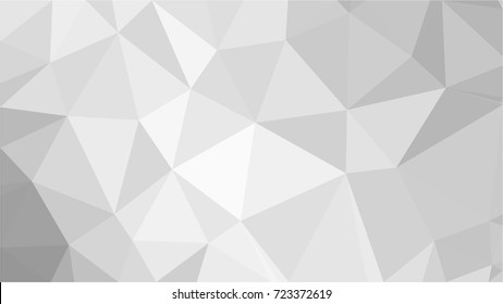 Abstract white geometric vector background with triangles. Polygon triangle pattern.