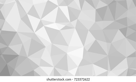 Abstract white geometric vector background with triangles. Polygon triangle pattern.