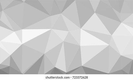 Abstract white geometric vector background with triangles. Polygon triangle pattern.