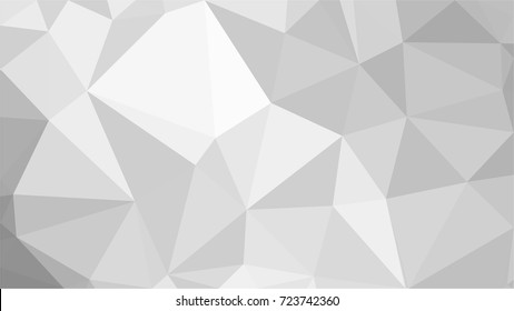 Abstract white geometric vector background with triangles. Polygon triangle pattern.