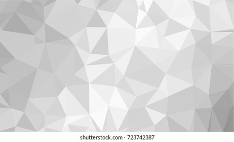 Abstract white geometric vector background with triangles. Polygon triangle pattern.