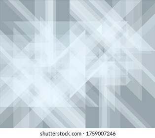 Abstract White geometric vector banner with triangular pattern