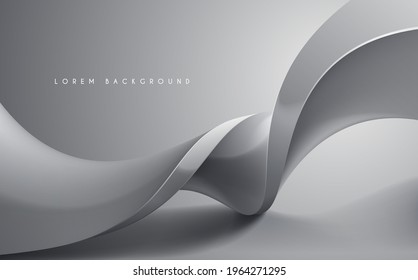 Abstract white geometric wave background