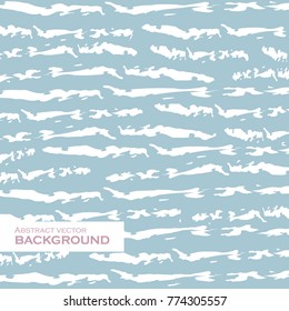 Abstract white geometric wave over blue background. Vector illustration