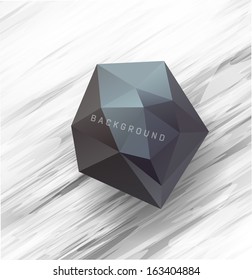 Abstract white Geometrical Design with polygon