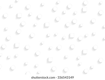 Abstrakte, weiße geometrische Formen. Vektorgrafik-heller Hintergrund