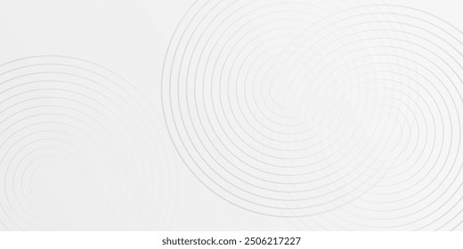Abstract white glowing geometric lines on gray background. Futuristic technology concept. Suit for cover, banner, brochure. vector